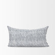 Mercana Janelle Cream w/ Indigo Print Linen Lumbar Decorative Pillow Cover Clearance