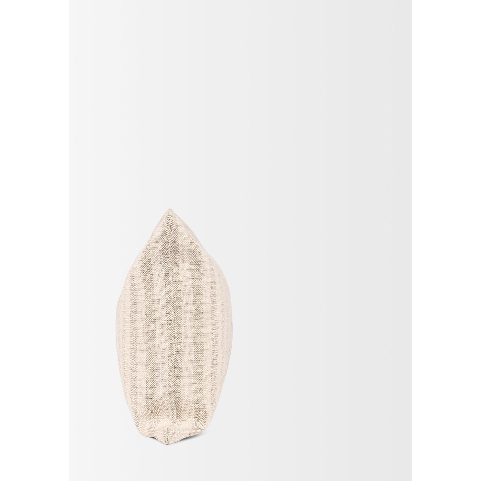 Mercana Jace Cream w/ Beige Stripe Decorative Pillow Cover Clearance