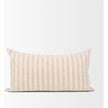 Mercana Jace Cream w/ Beige Stripe Decorative Pillow Cover Clearance