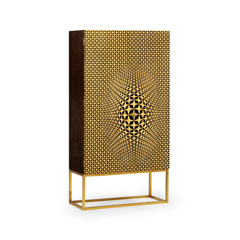 Jonathan Charles Four-Point Star 3D Geometric Cabinet ( 500020-WDG )