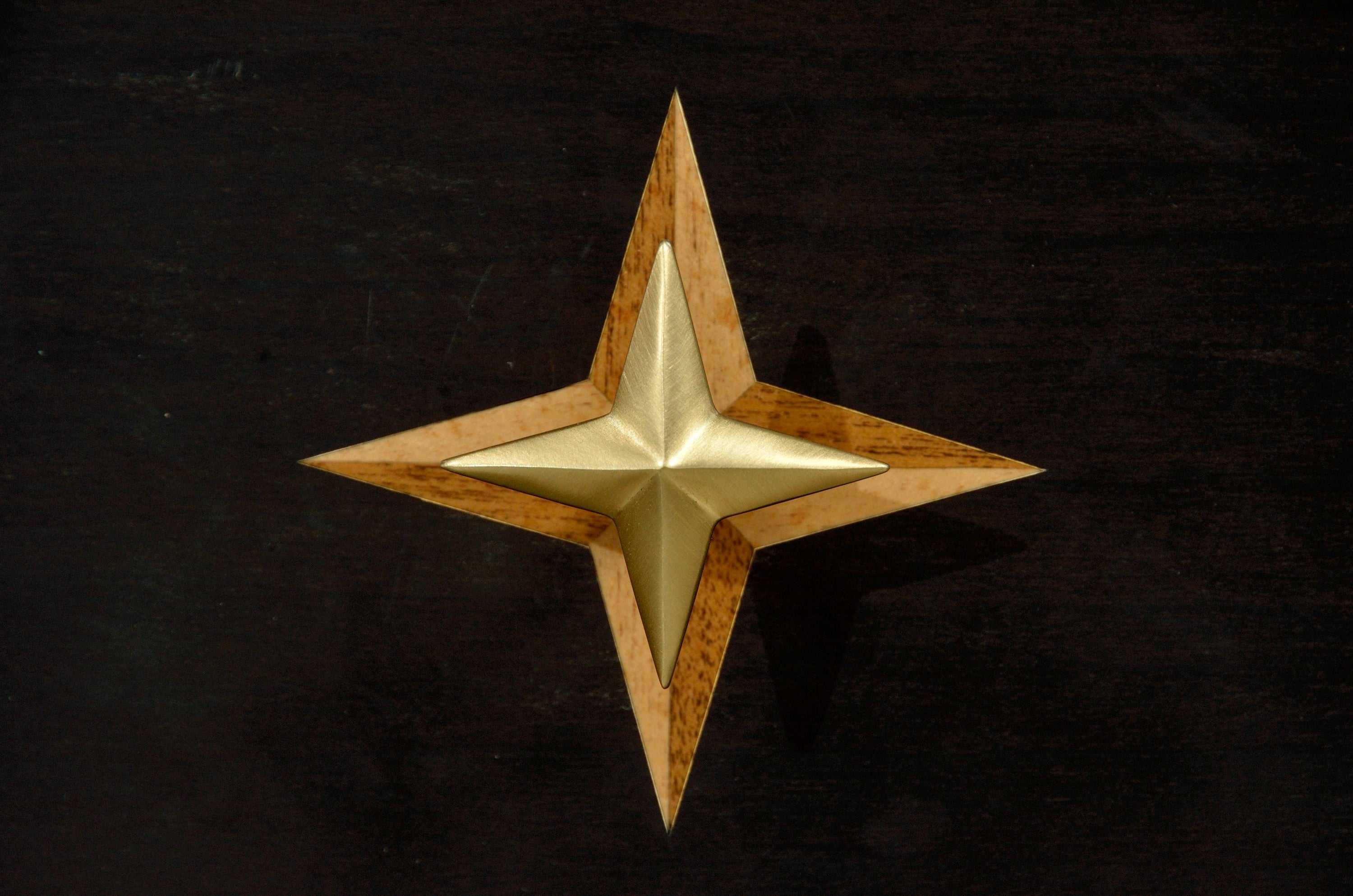 Jonathan Charles Four-Point Star 3D Geometric Cabinet ( 500020-WDG )