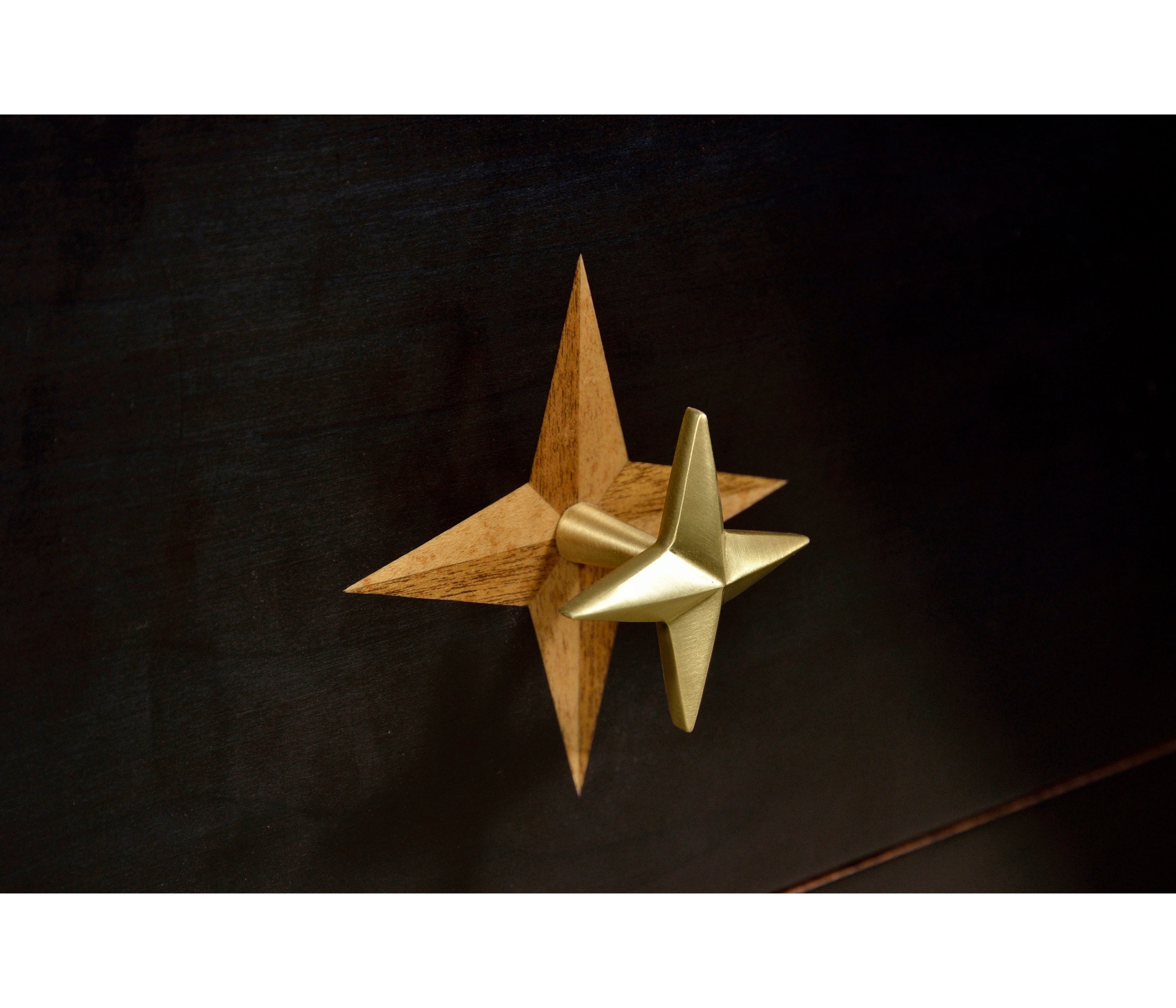 Jonathan Charles Four-Point Star 3D Geometric Cabinet ( 500020-WDG )