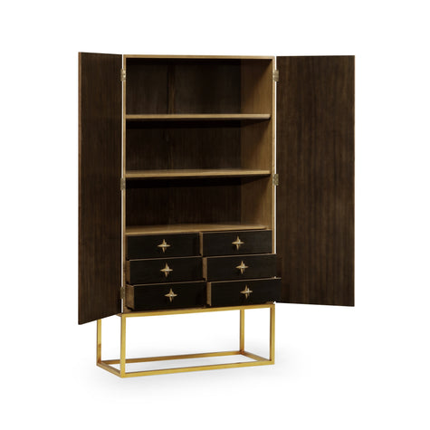 Jonathan Charles Four-Point Star 3D Geometric Cabinet ( 500020-WDG )
