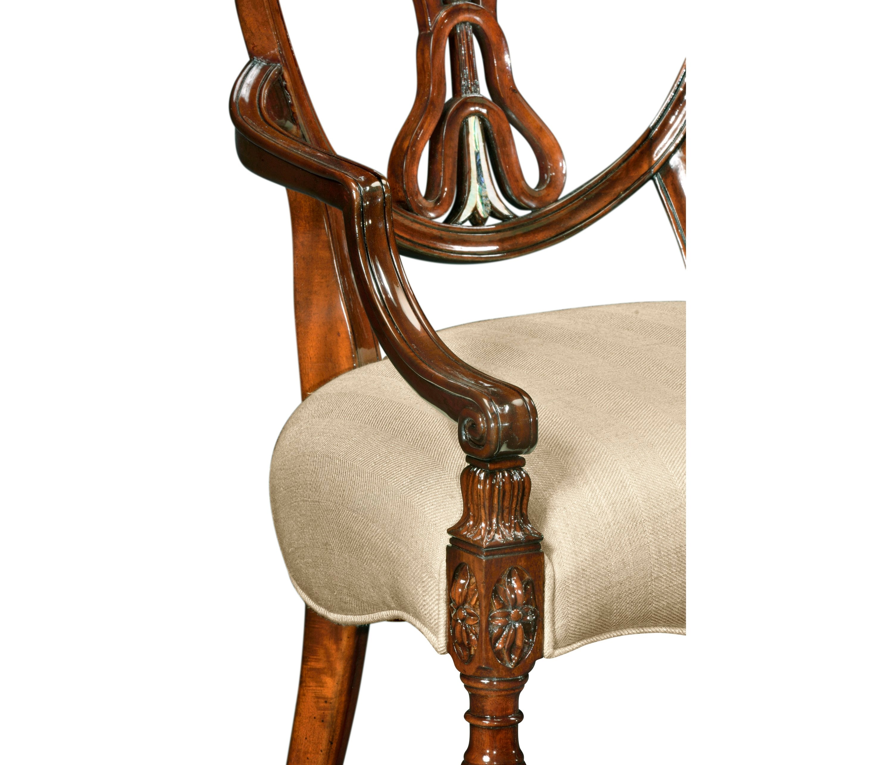 Jonathan Charles Sheraton Arm Chair with Shield Back ( 499511-AC-MAM-MOP-F001 )