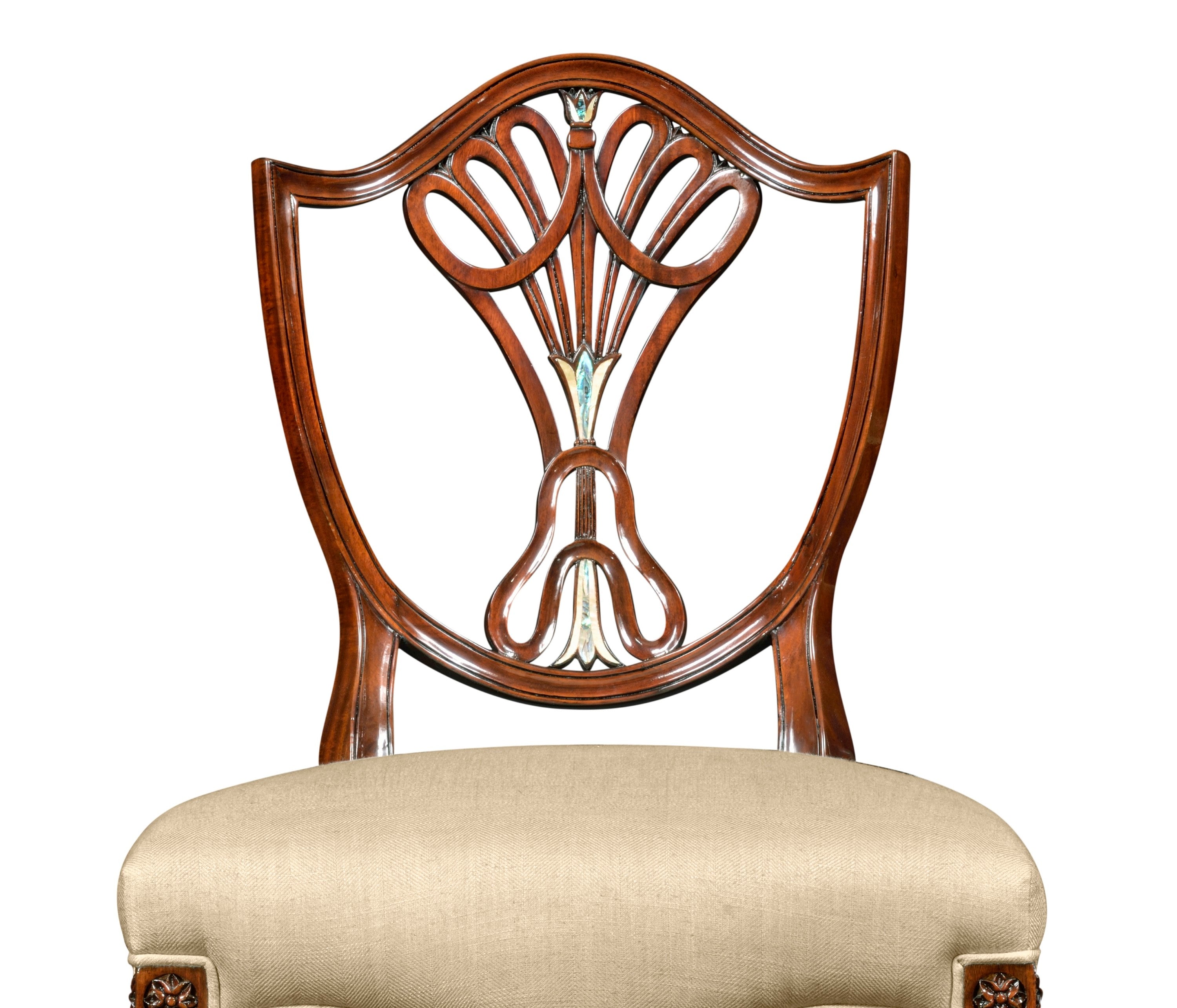 Jonathan Charles Sheraton Side Chair with Shield Back ( 499511-SC-MAM-MOP-F001 )