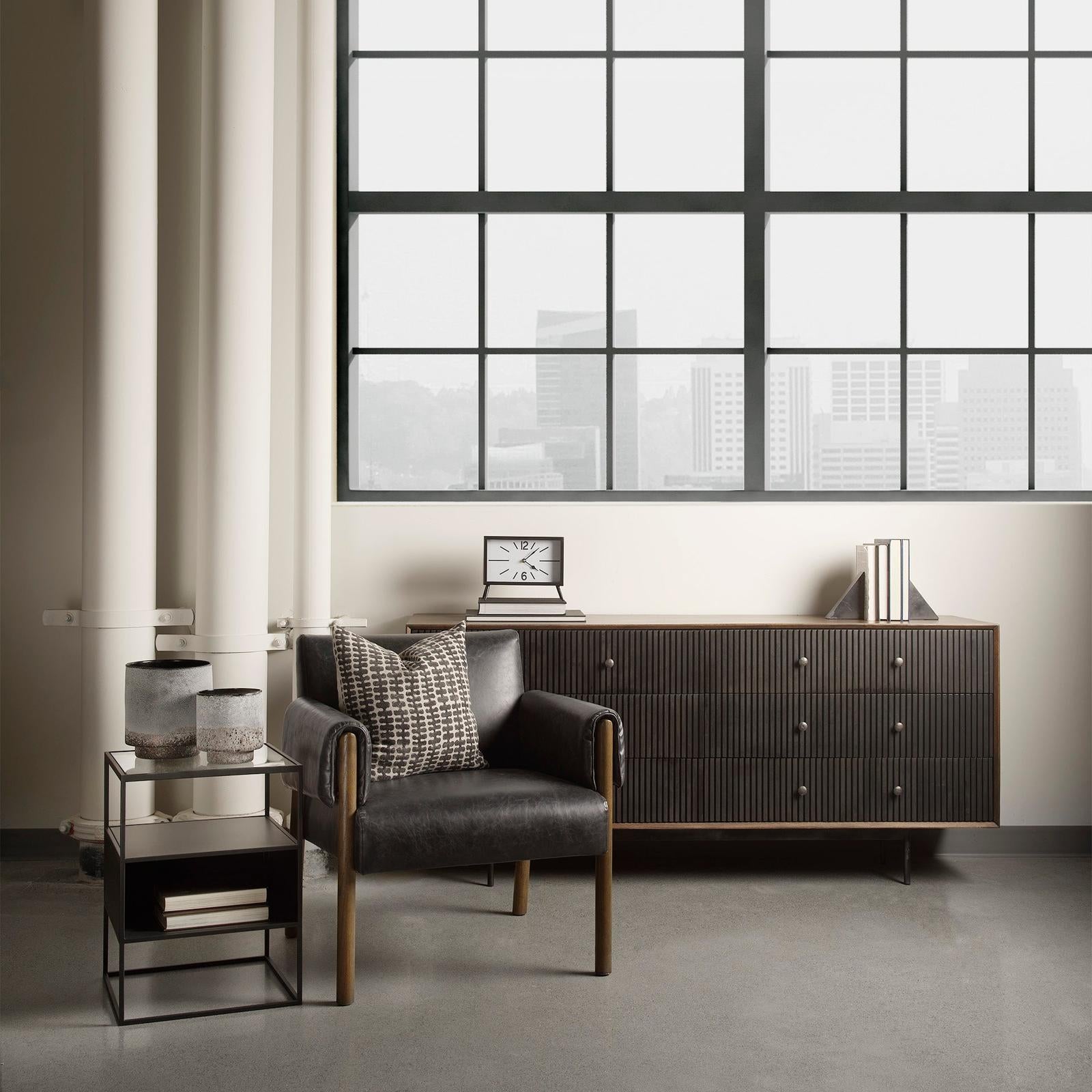 Mercana Grace Two-Tone Brown Solid Wood 6 Drawer Sideboard