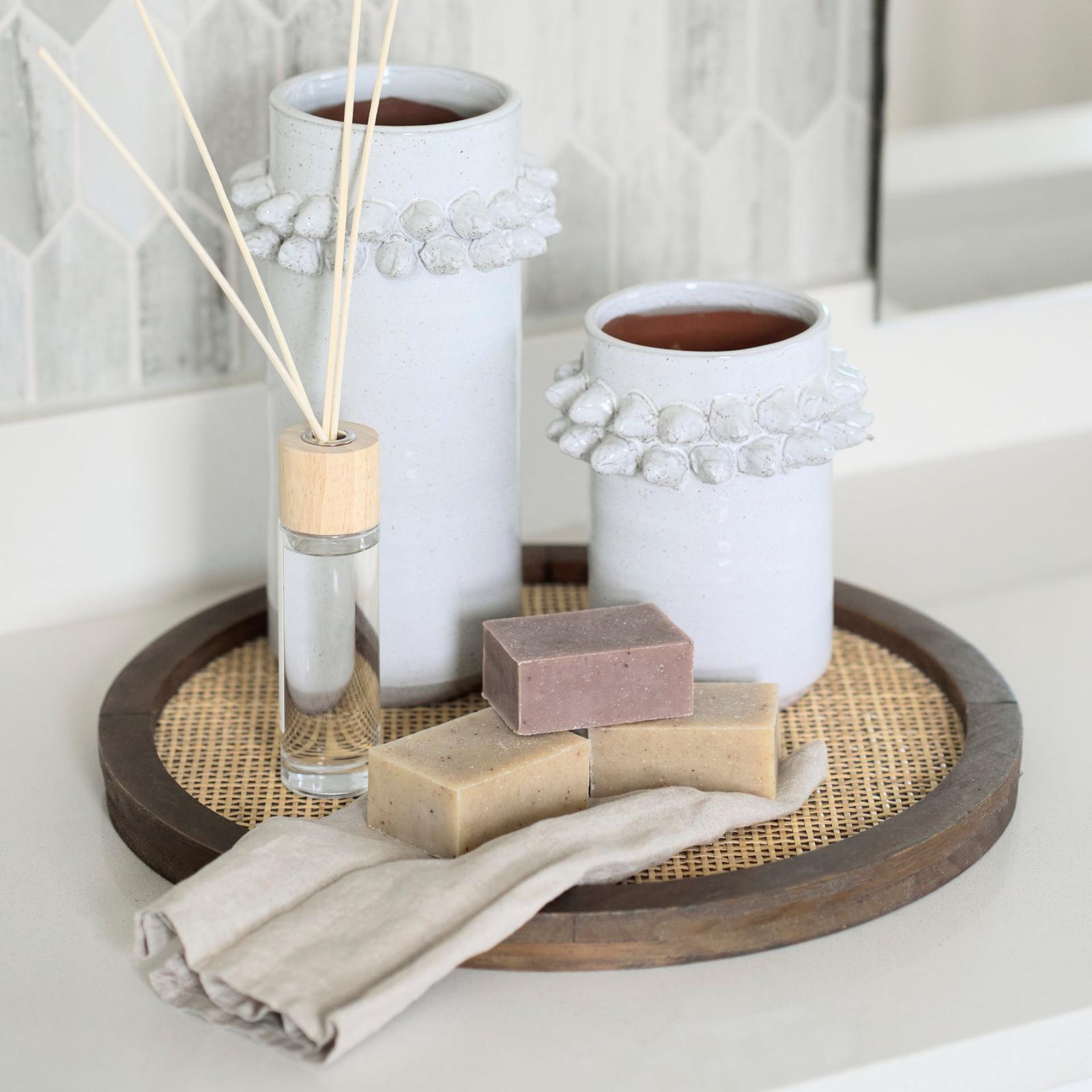 Mercana Farmhampton Gray Spoked Ceramic Vase
