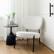 Mercana Amelia Cream Boucle W/Black Metal Upholstered Accent Chair