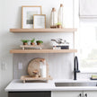 Mercana Carver White Washed Wood Trays- Set of 2