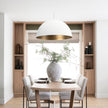 Mercana Juniper Round White Dome Pendant Light