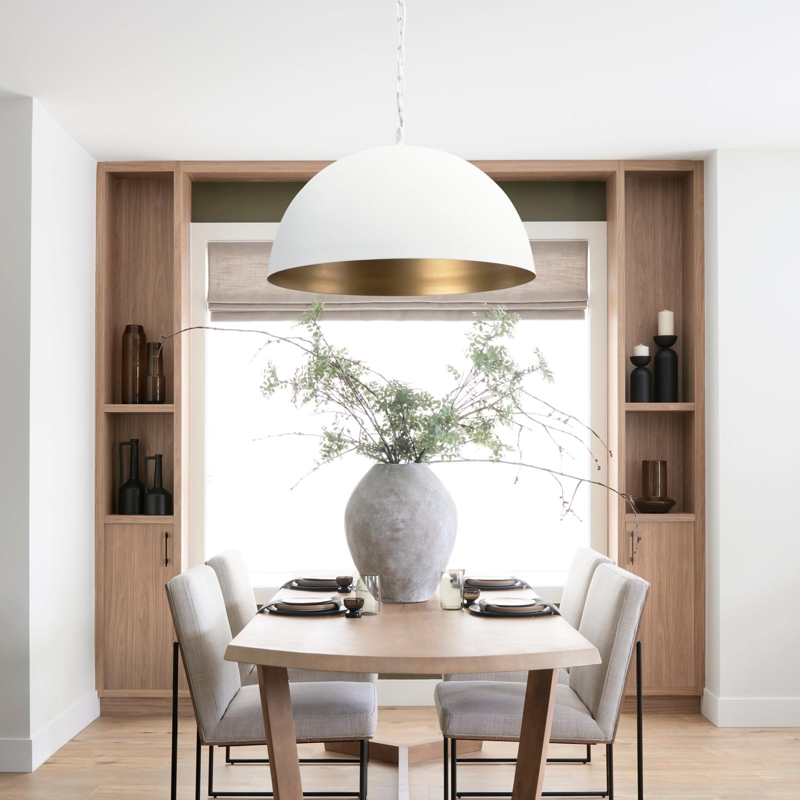 Mercana Juniper Round White Dome Pendant Light