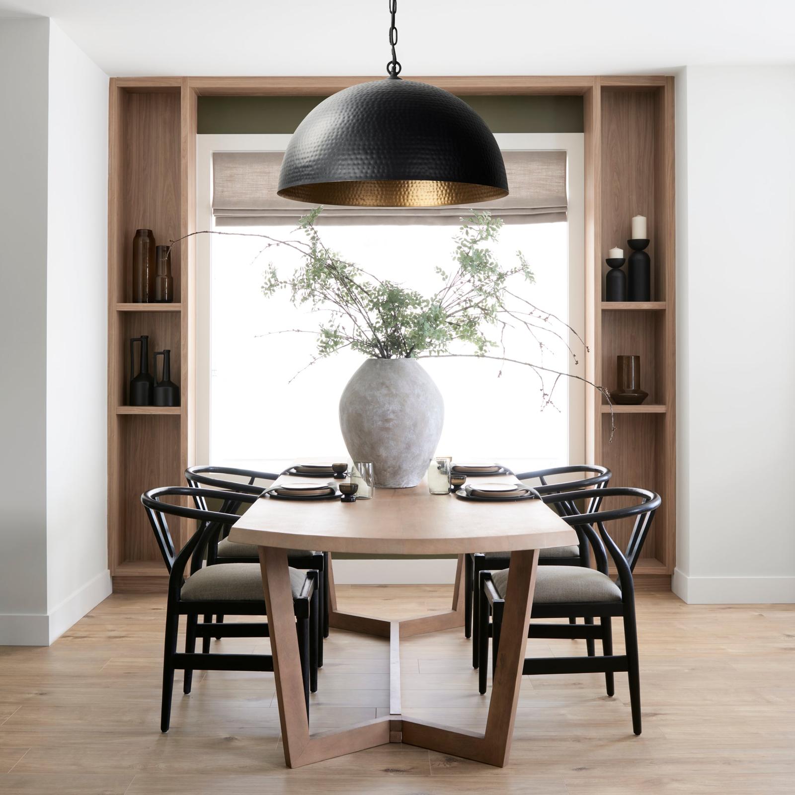 Mercana Karina Round Hammered Metal Dome Pendant Light