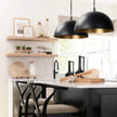 Mercana Karina Round Hammered Metal Dome Pendant Light