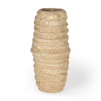 Mercana Kamli Beige Paper Mache Vase