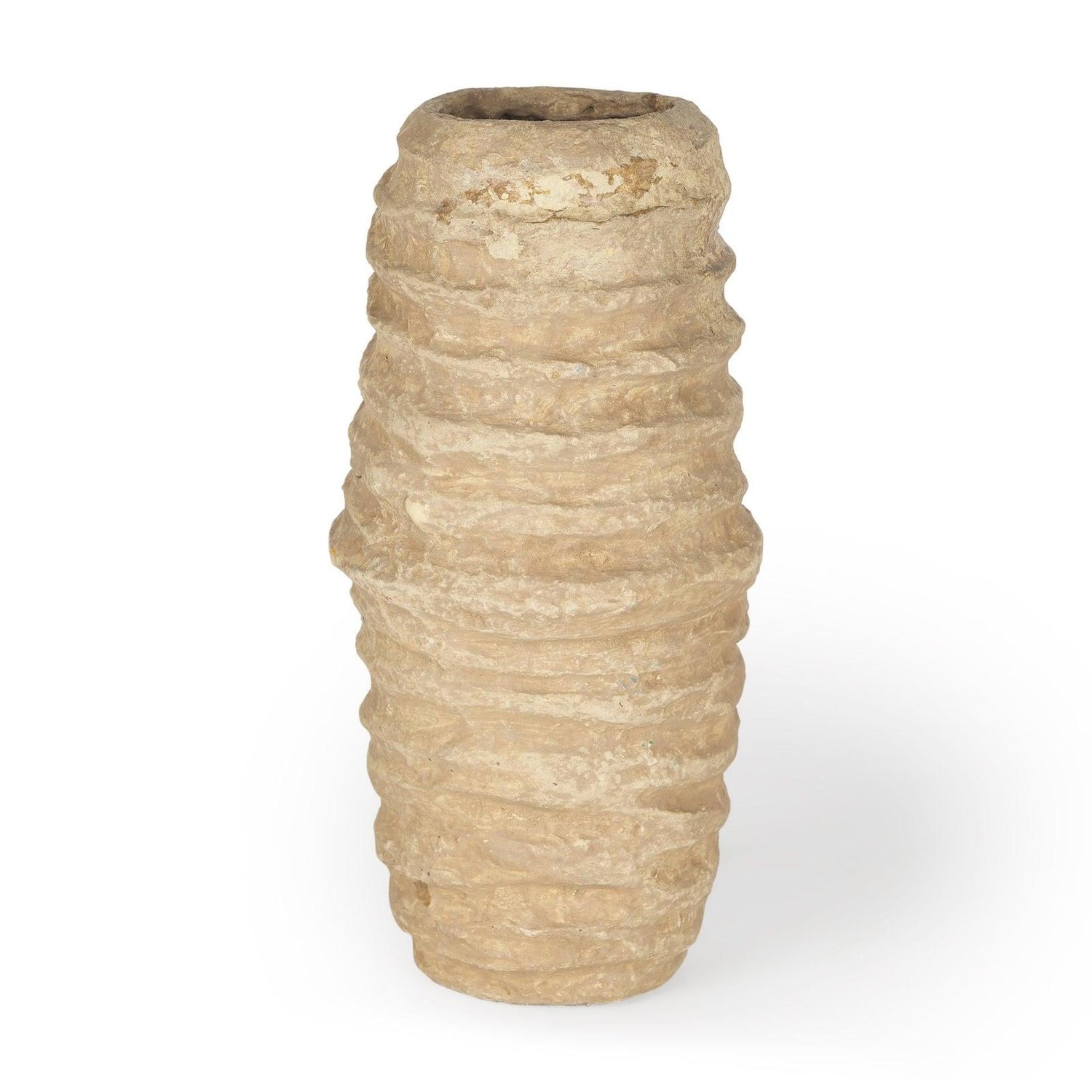 Mercana Kamli Beige Paper Mache Vase