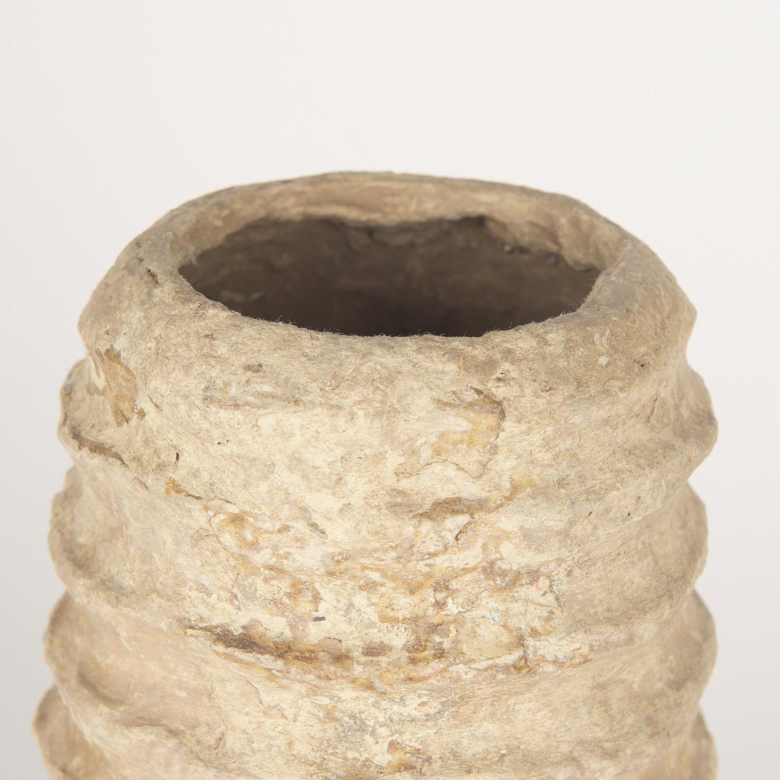 Mercana Kamli Beige Paper Mache Vase