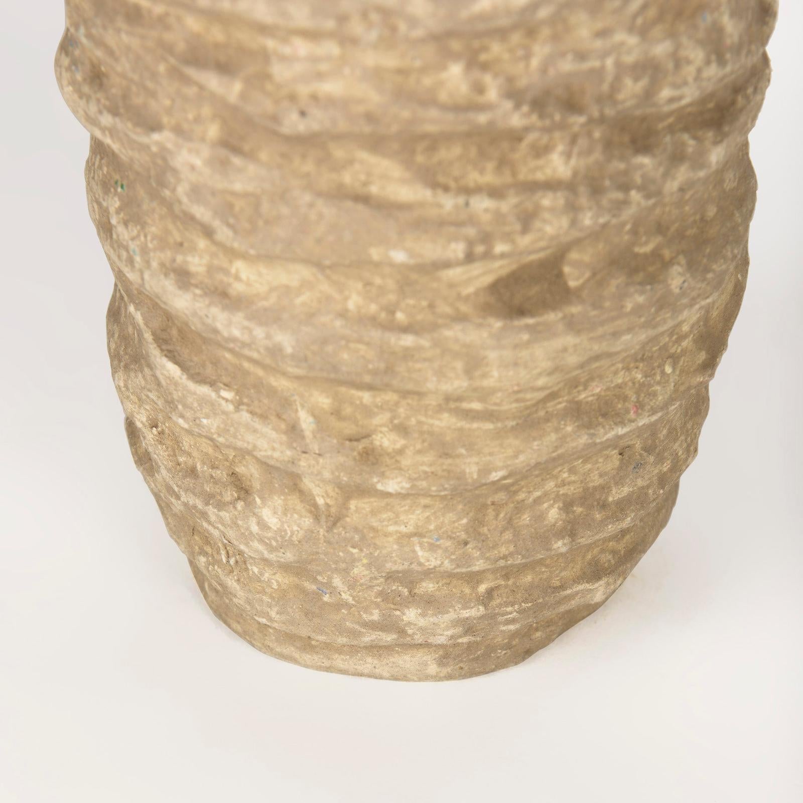 Mercana Kamli Beige Paper Mache Vase
