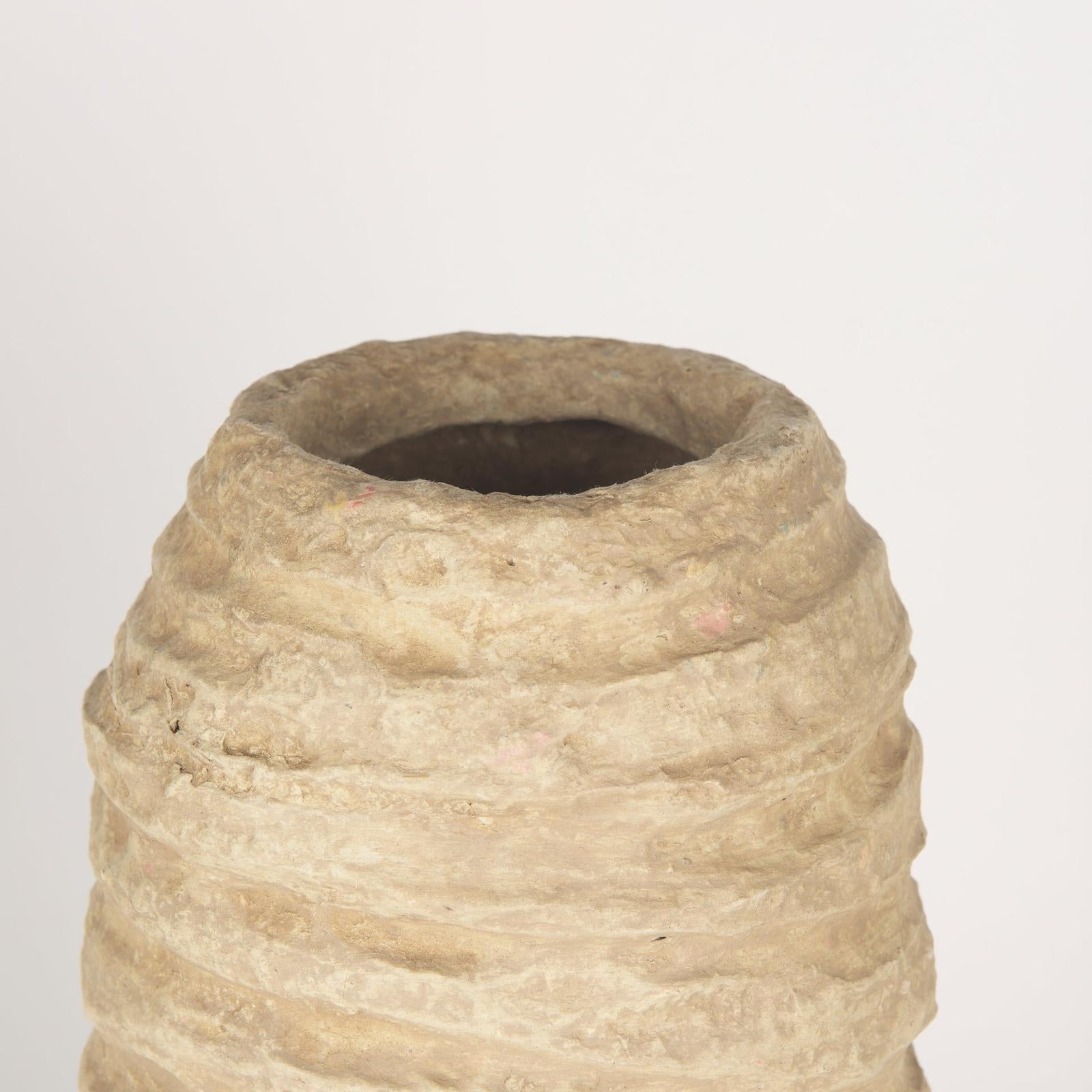Mercana Kamli Beige Paper Mache Vase