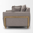 Mercana Roy Upholstered and Brown Wood Frame Arm Chair Clearance