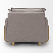 Mercana Roy Upholstered and Brown Wood Frame Arm Chair Clearance