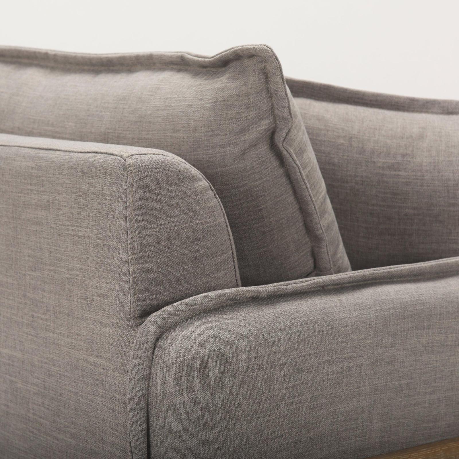 Mercana Roy Upholstered and Brown Wood Frame Arm Chair Clearance