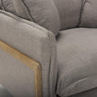 Mercana Roy Upholstered and Brown Wood Frame Arm Chair Clearance