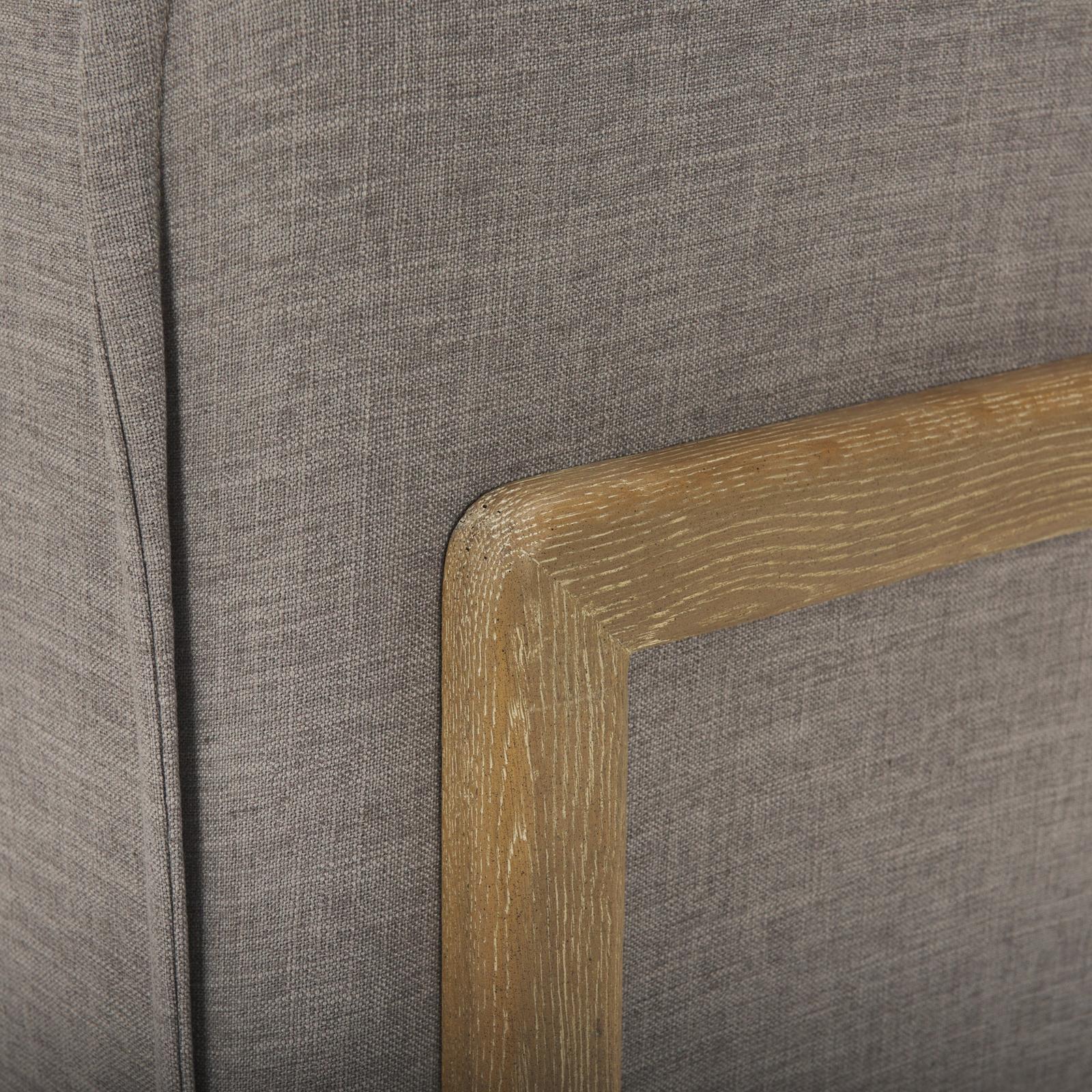 Mercana Roy Upholstered and Brown Wood Frame Arm Chair Clearance