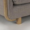 Mercana Roy Upholstered and Brown Wood Frame Arm Chair Clearance