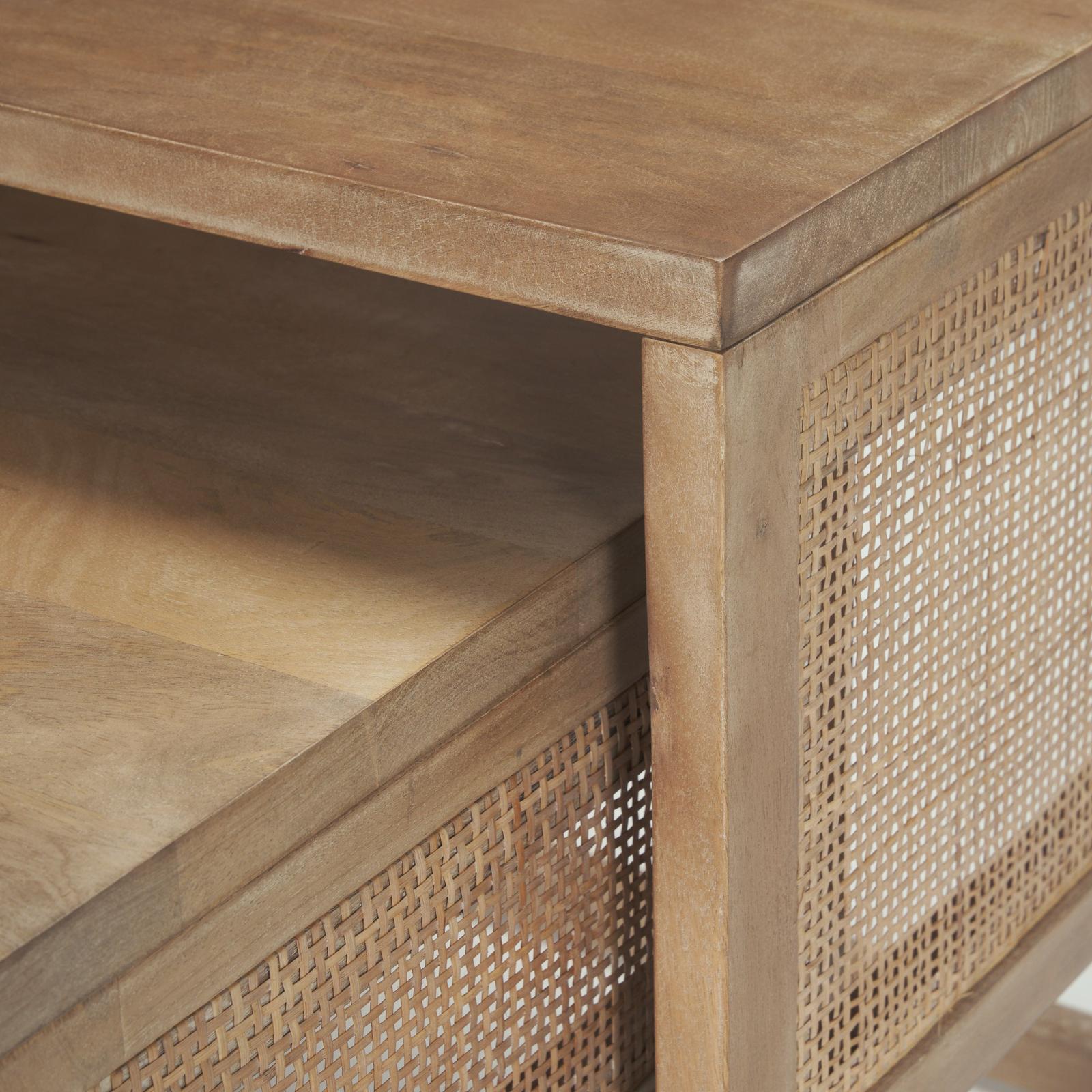 Mercana Grier Cane Nesting Accent Tables- Set of 2