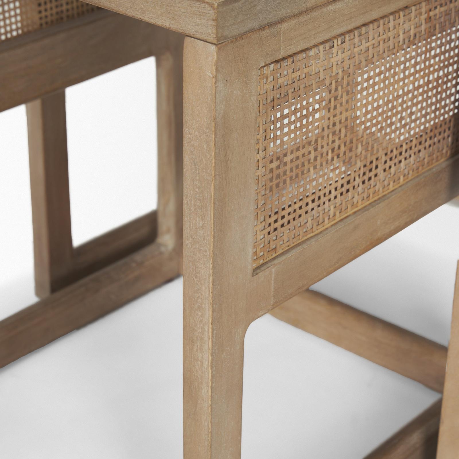 Mercana Grier Cane Nesting Accent Tables- Set of 2