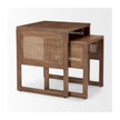 Mercana Grier Cane Nesting Accent Tables- Set of 2