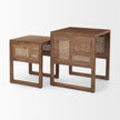 Mercana Grier Cane Nesting Accent Tables- Set of 2