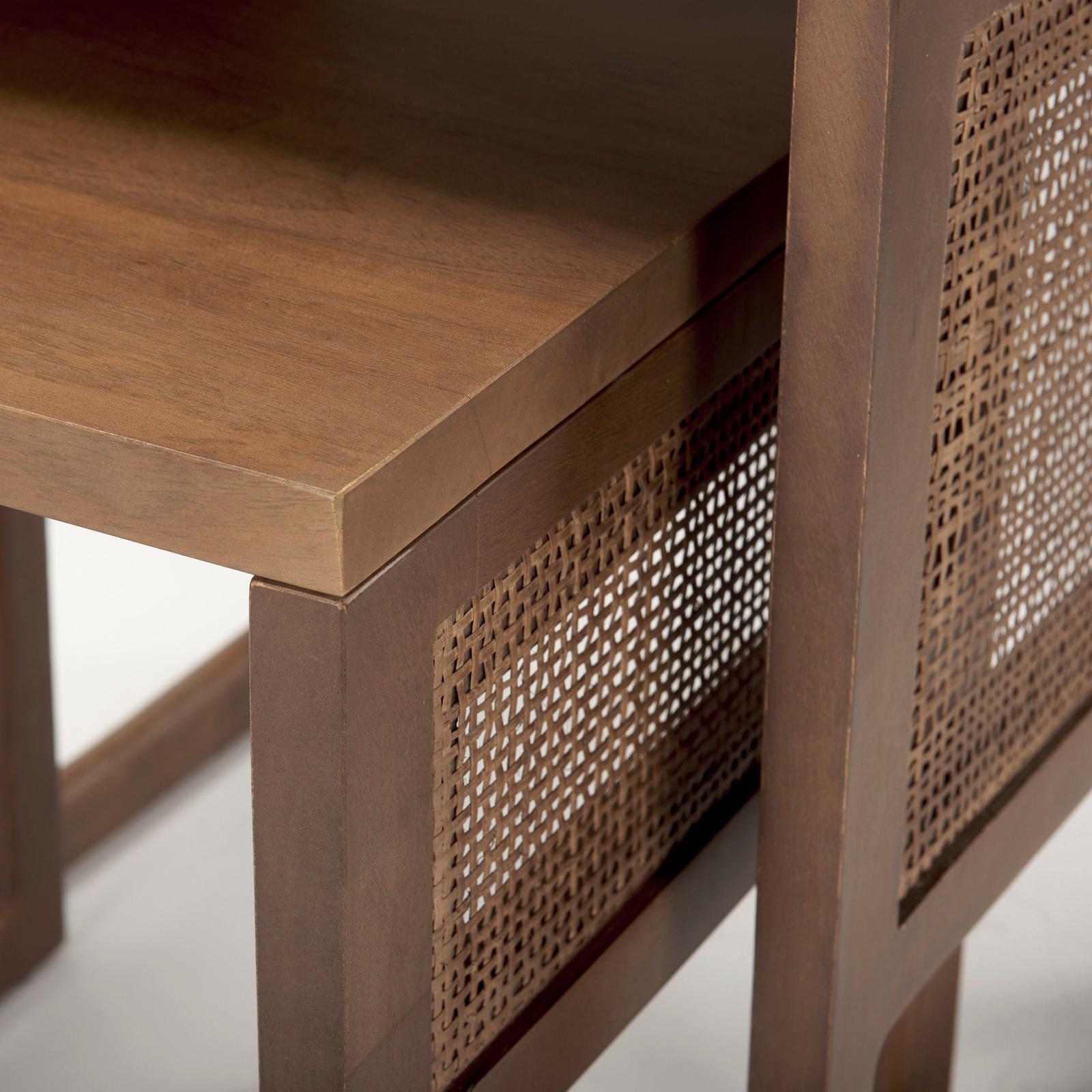 Mercana Grier Cane Nesting Accent Tables- Set of 2