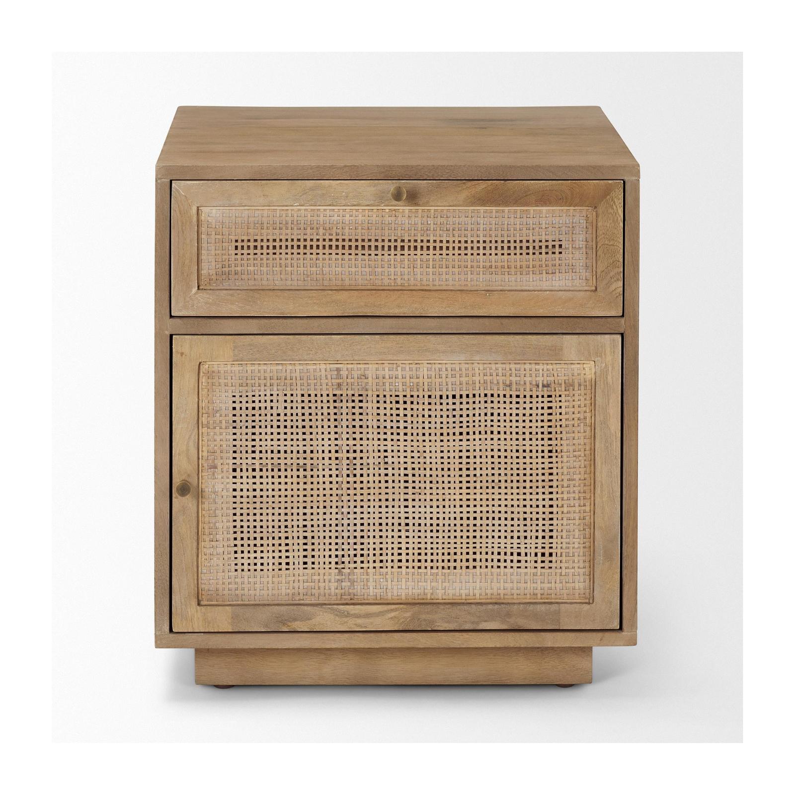 Mercana Grier Wood w/ Cane End Table