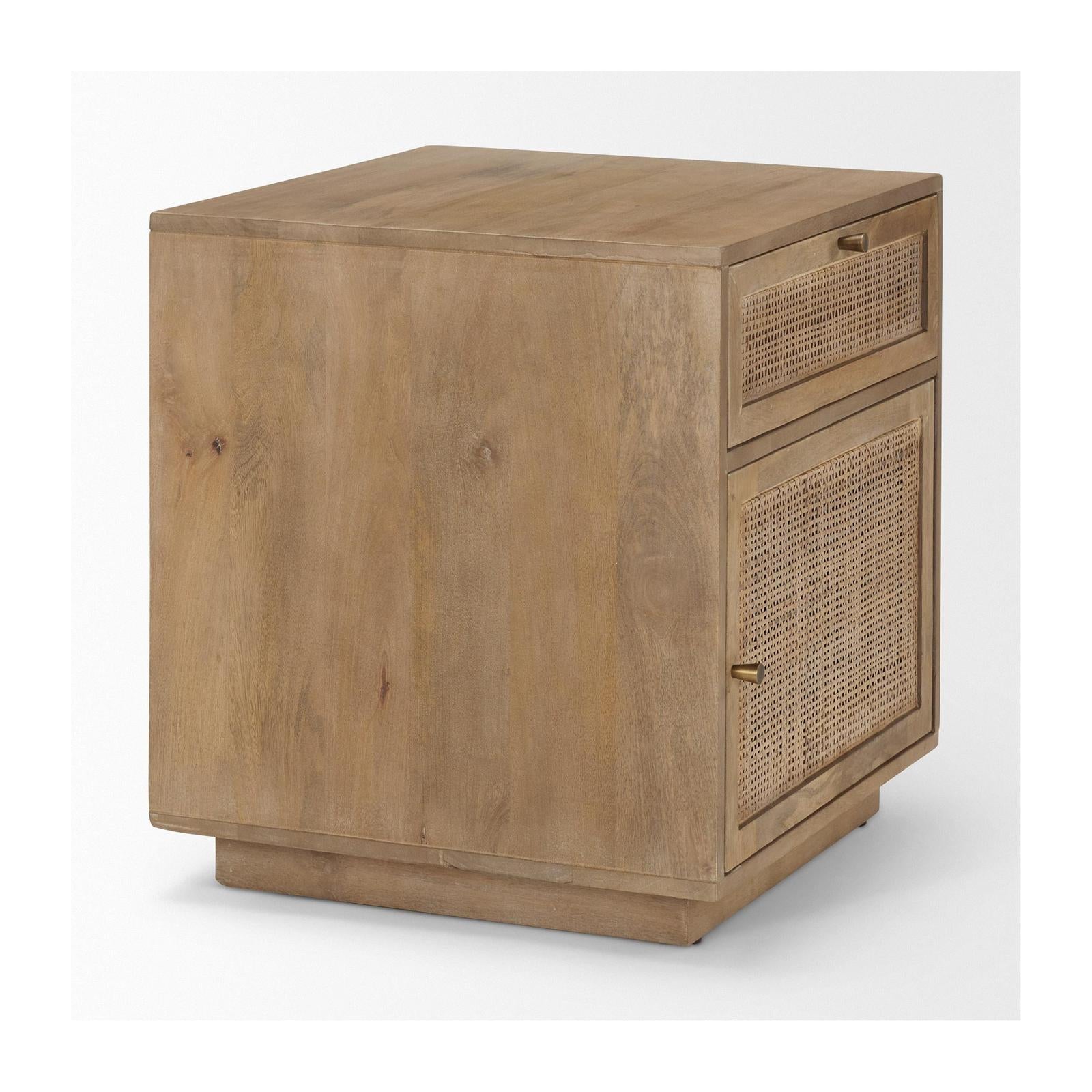 Mercana Grier Wood w/ Cane End Table