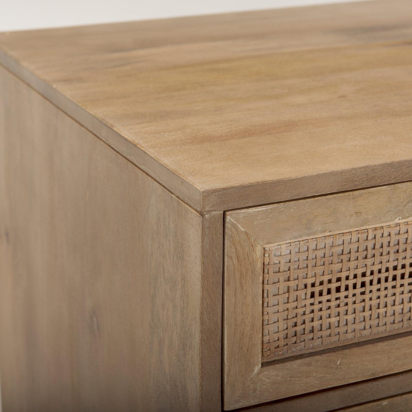 Mercana Grier Wood w/ Cane End Table