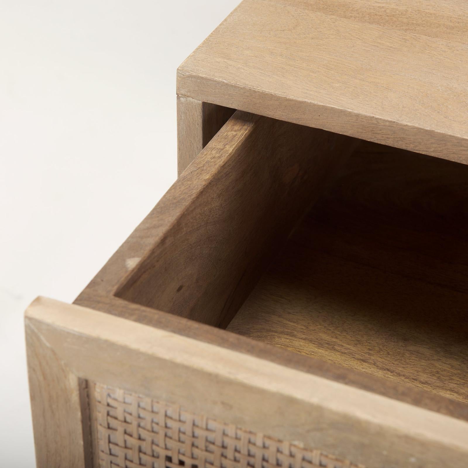 Mercana Grier Wood w/ Cane End Table