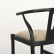 Mercana Trixie Black Wood Frame w/ Dark Taupe Fabric Seat Bar Stool Clearance