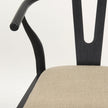 Mercana Trixie Black Wood Frame w/ Dark Taupe Fabric Seat Bar Stool Clearance