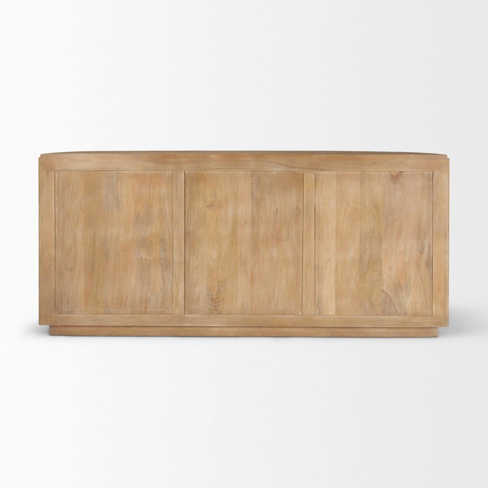 Mercana Terra Wood Fluted Sideboard