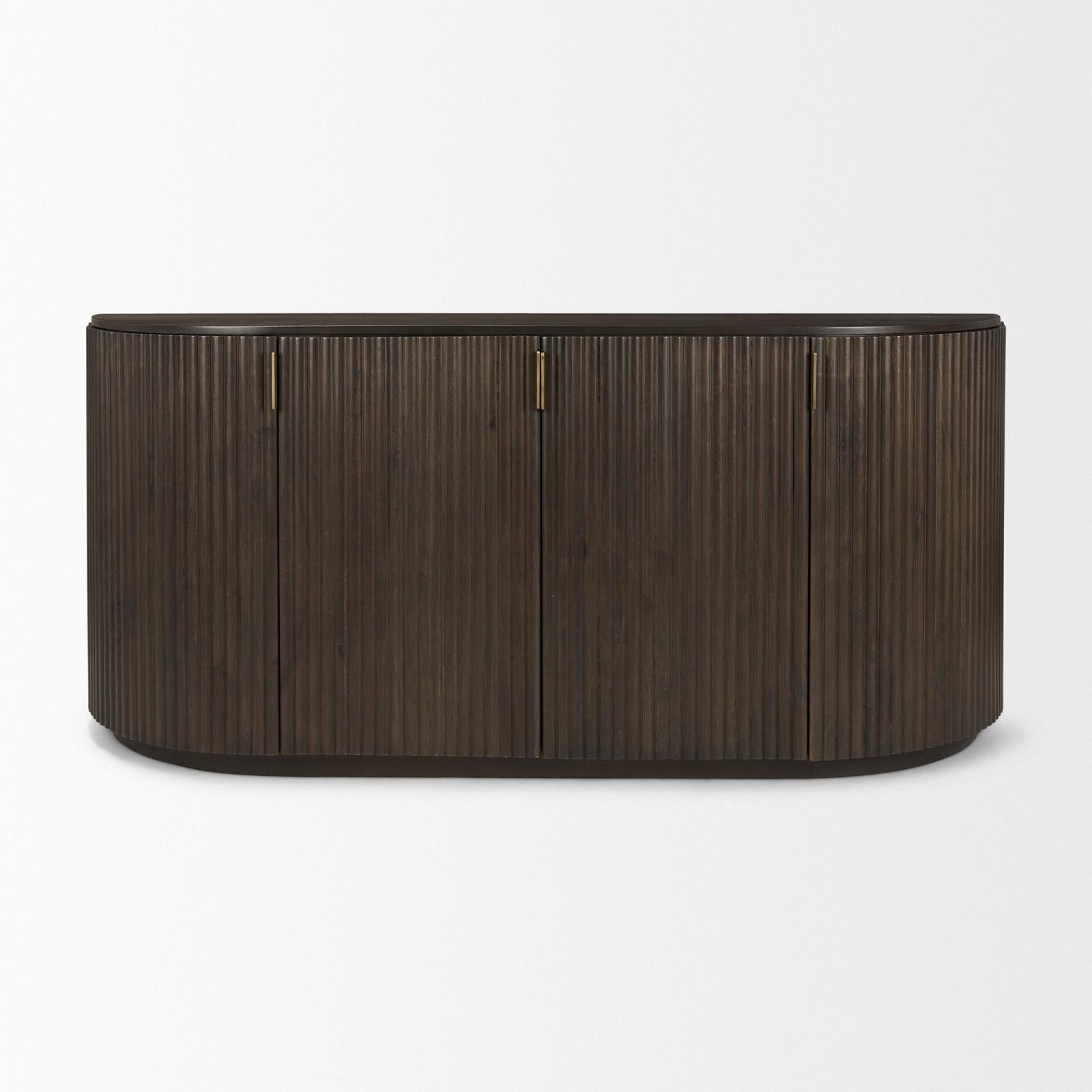 Mercana Terra Wood Fluted Sideboard