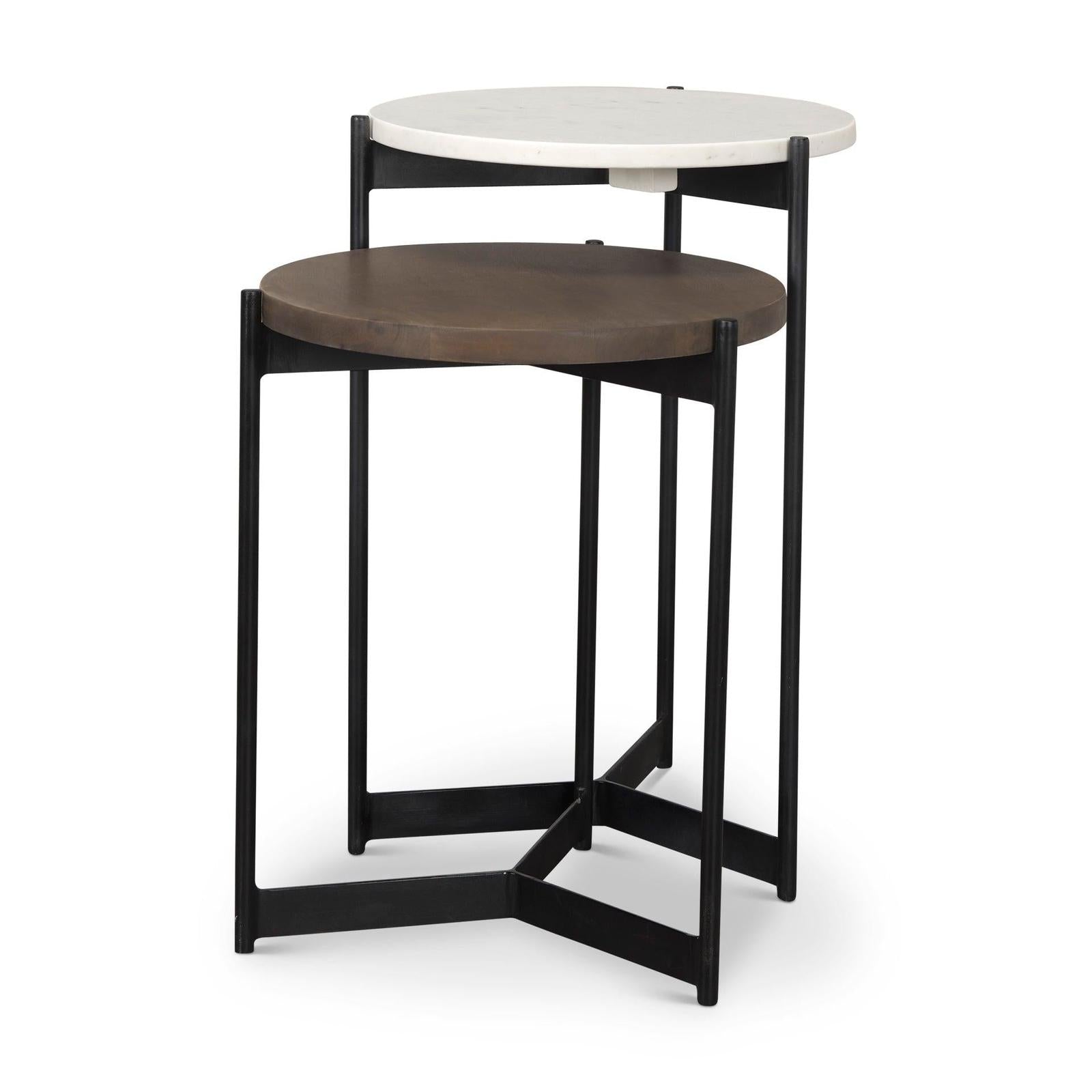 Mercana Larkin Marble & Nesting End/Side Tables