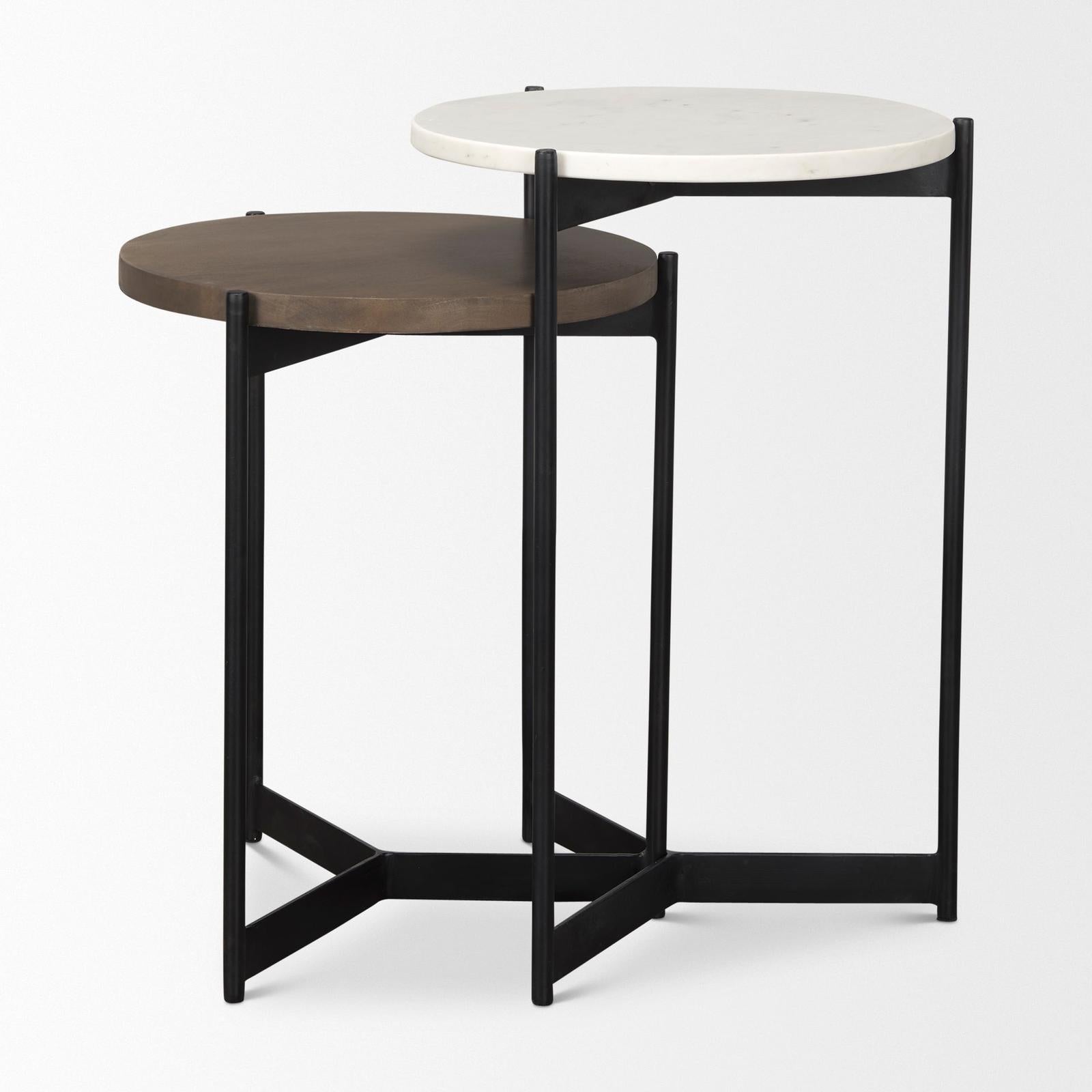 Mercana Larkin Marble & Nesting End/Side Tables