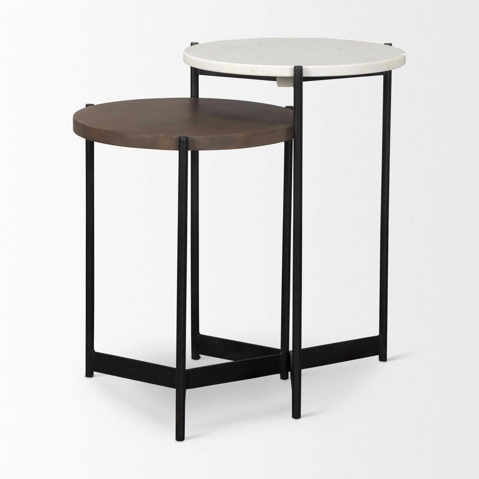 Mercana Larkin Marble & Nesting End/Side Tables