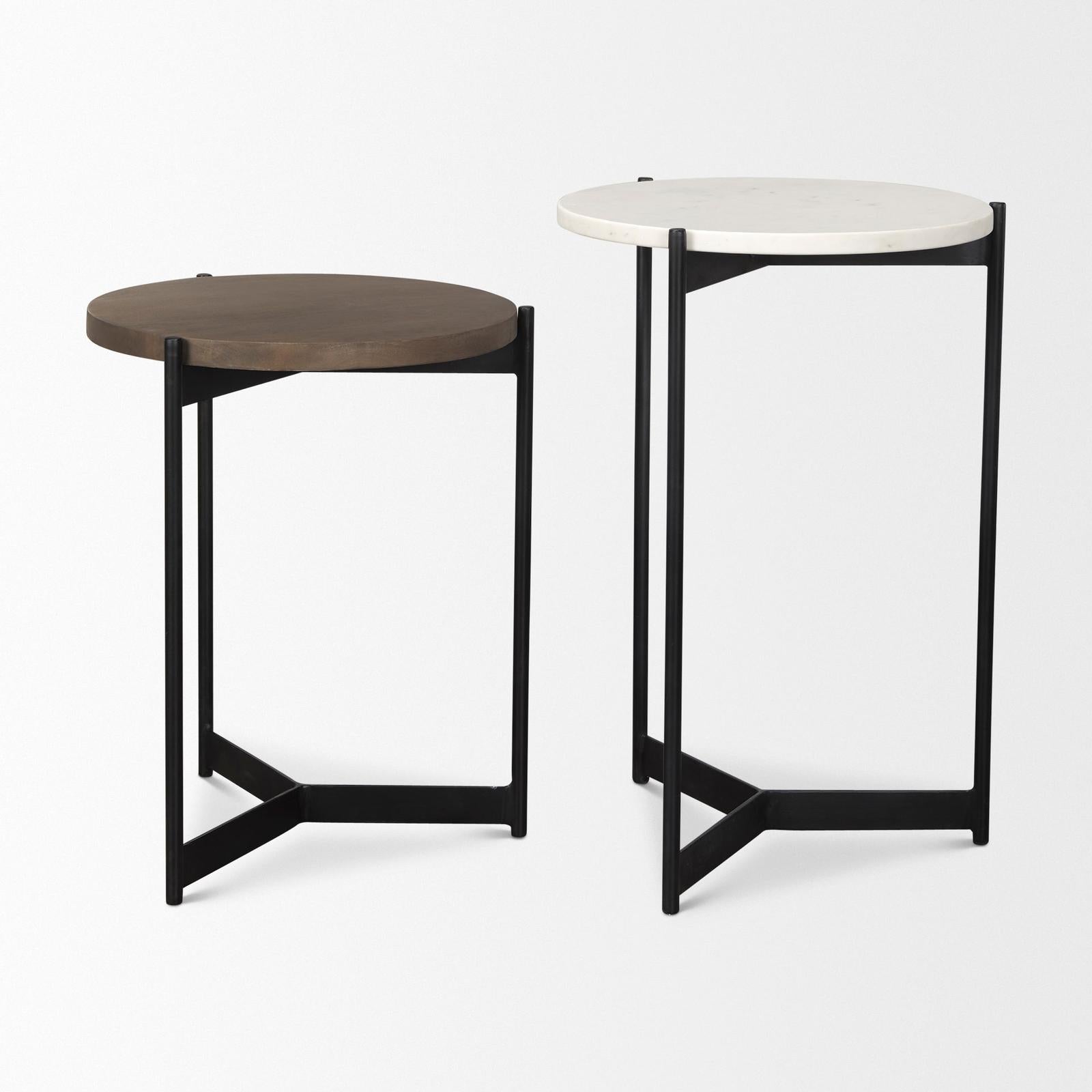 Mercana Larkin Marble & Nesting End/Side Tables