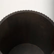 Mercana Terra Dark Brown Wood Fluted Round Side Table