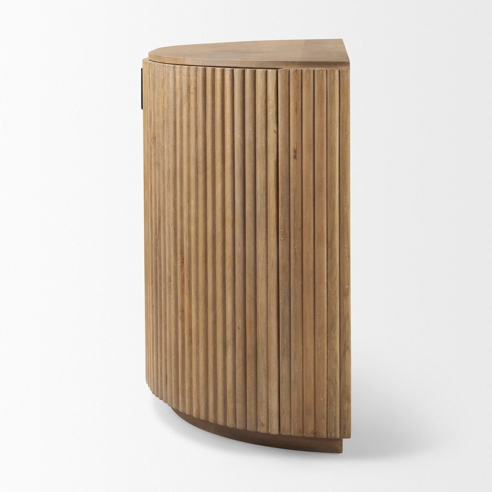 Mercana Terra Fluted 2-Door Wood Accent Cabinet