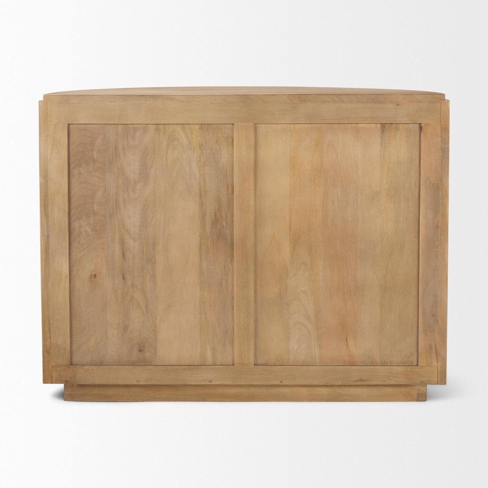 Mercana Terra Fluted 2-Door Wood Accent Cabinet