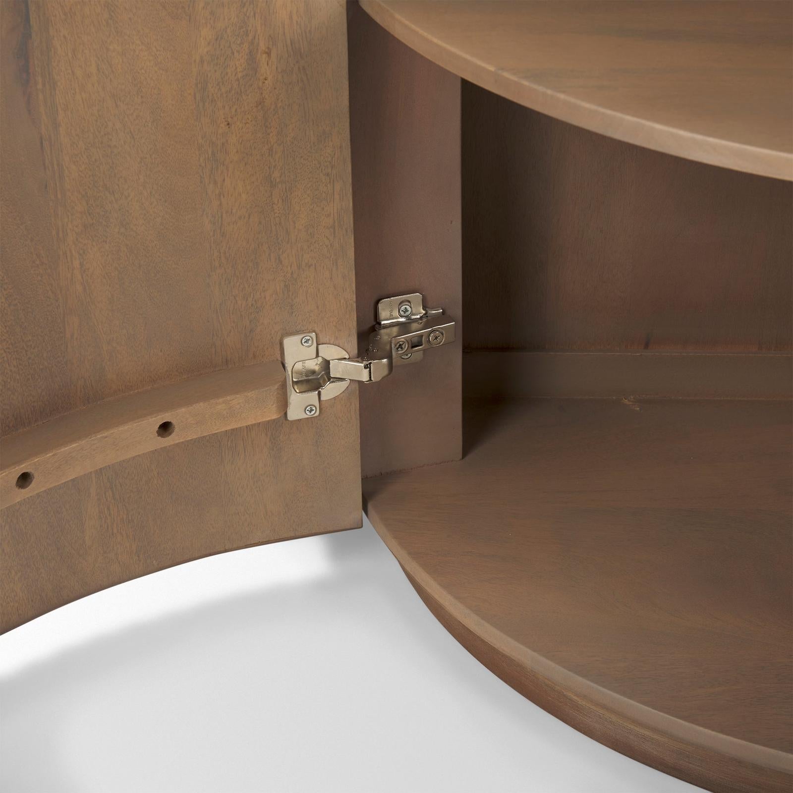 Mercana Terra Fluted 2-Door Wood Accent Cabinet
