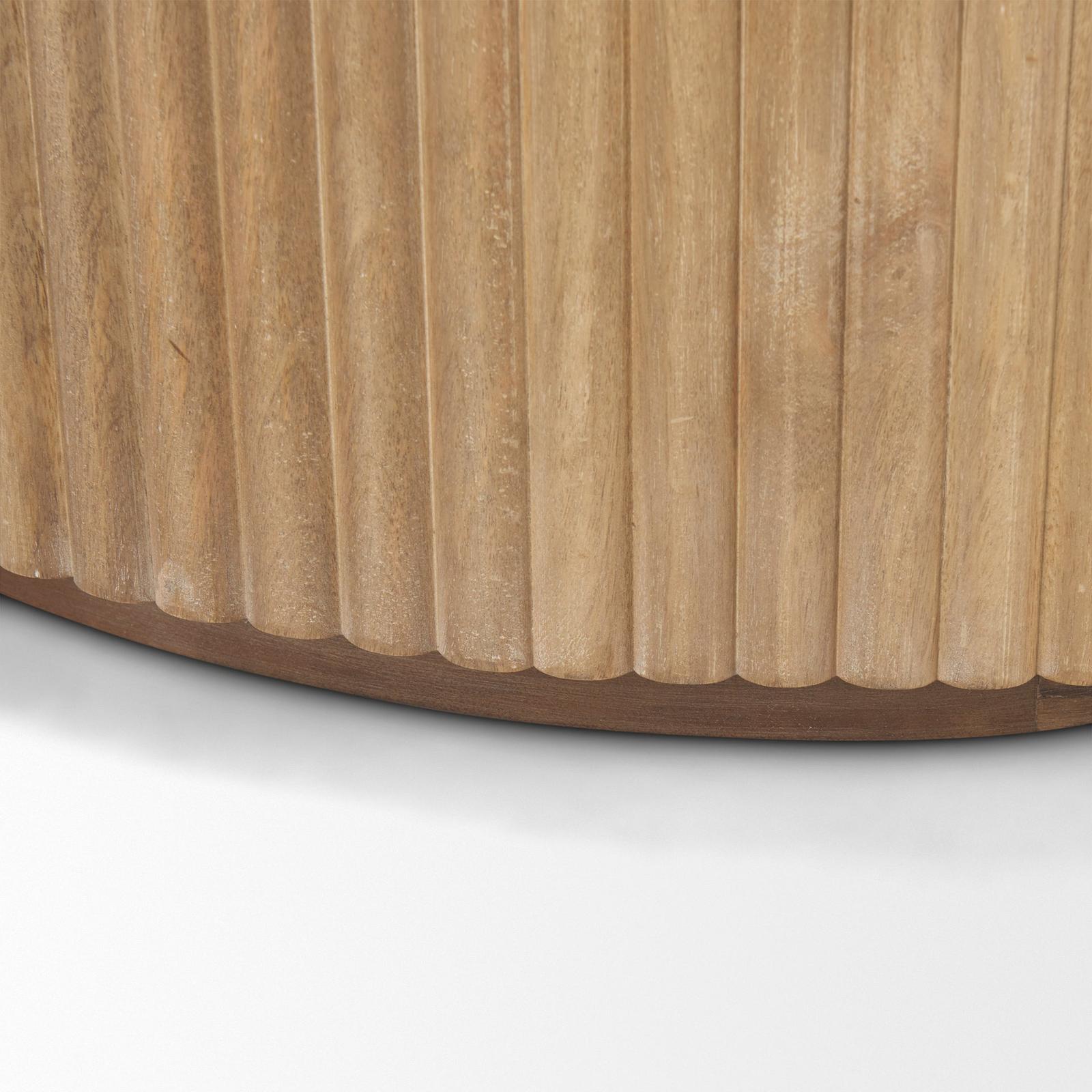 Mercana Terra Fluted 2-Door Wood Accent Cabinet